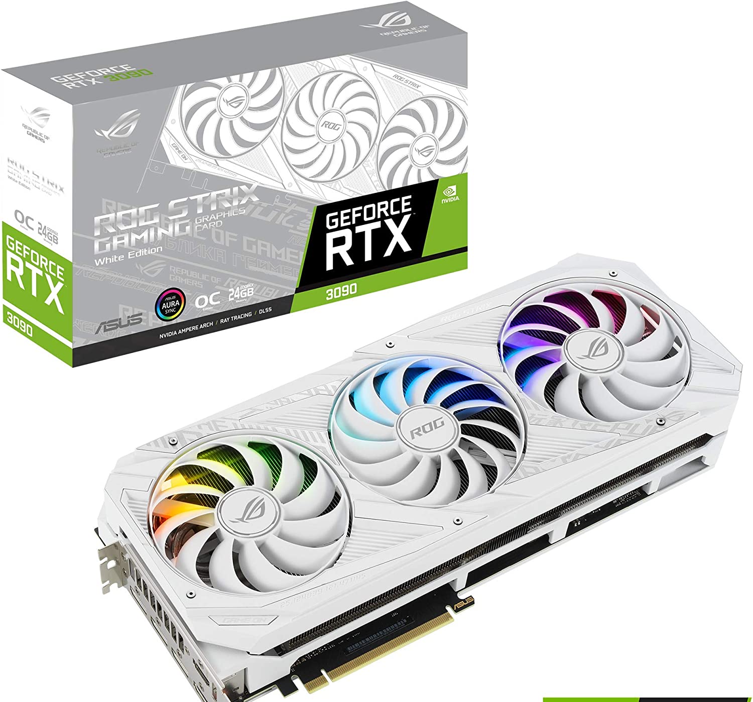 ASUS ROG STRIX NVIDIA GeForce RTX™ 3090 White OC Edition Gaming Graphics Card
